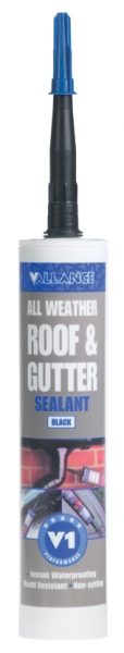 Bostik V1 Roof & Gutter Sealant                                  - Black - C20 - Box of 12